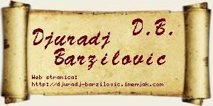 Đurađ Barzilović vizit kartica